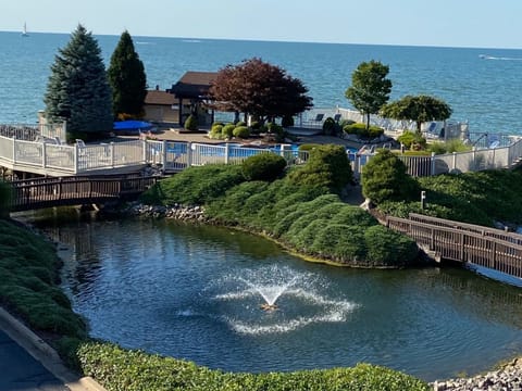 Yes! This is the view from your balcony! Pool and hot tub open Mid May