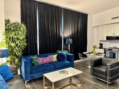 Recently added black velvet drapery for optional lighting preferences.