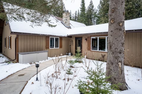 Walk up to house, enter in front door