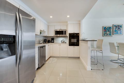 A fully equipped kitchen