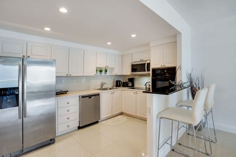 A fully equipped kitchen