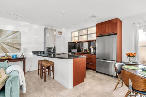 Kitchen, Dining, Bar and laundry 