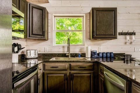 Fully stocked kitchen with everything you could need to cook on vacation!
