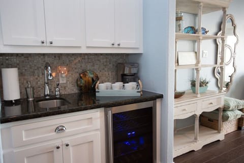 2nd Floor Wet Bar with Coffee Maker and Drink Fridge