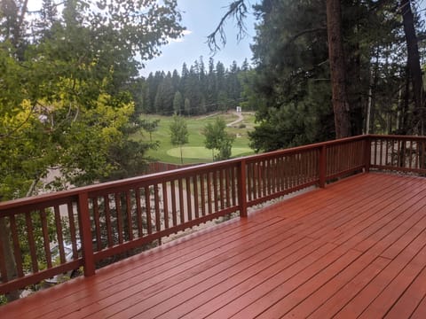 View of the golf course from deck