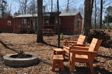 Private fire ring, close to the cabin
