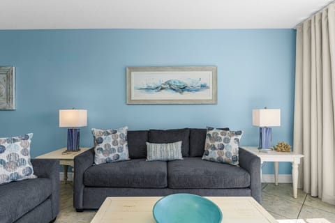 Gulf Front Living Room with Sleeper Sofa