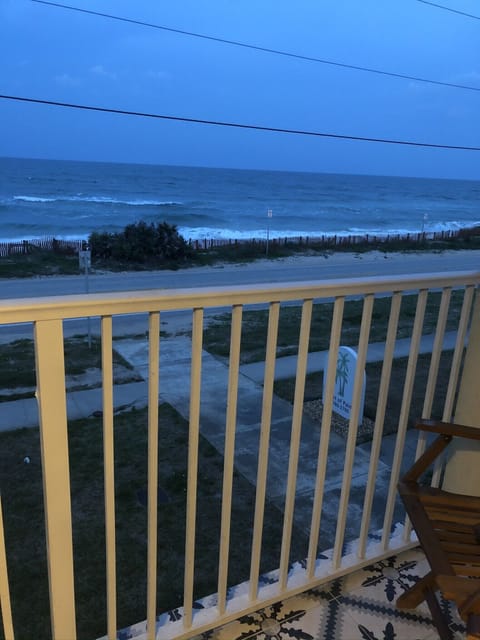 Apartment balcony overlooking the beach
