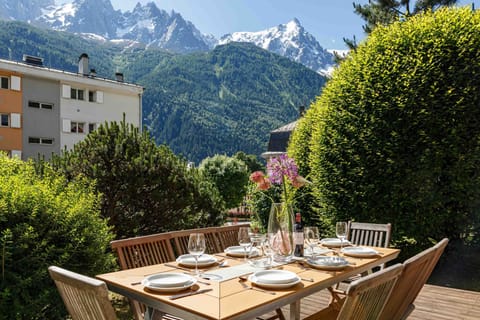 Beautiful sunny terrace with great views