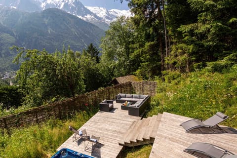 Terrace with Mont Blanc views