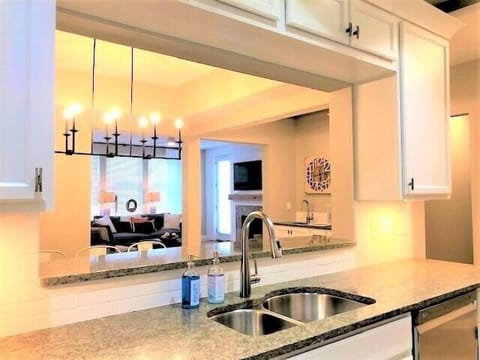 Kitchen - View from the kitchen towards the dining area and living room