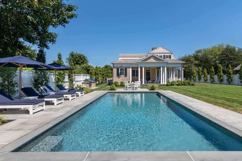 Luxurious Architect-Designed Gambrel in Edgartown With Pool - Large Professionally Landscaped Backyard with Pool and Covered Porch Overlooking the Pool