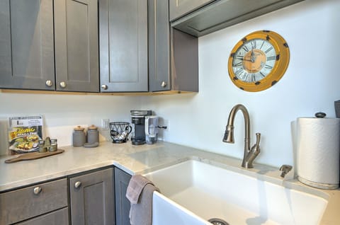 Coffee Bar with Keurig Pods.