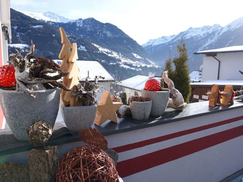 Sky, Mountain, Property, Cloud, Flowerpot, Snow, Window, Houseplant, Leisure