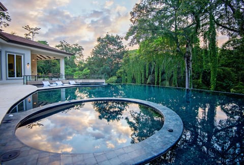 Jacuzzi area, with pool area. Where the sky meets the earth, get ready to en joy the peacefulness and privacy at this house.