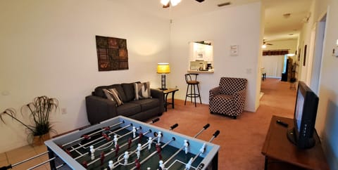 Rec room with fooseball table
