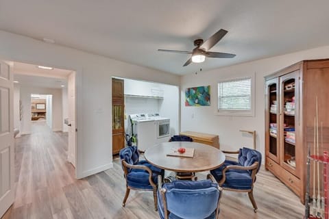 Bunkroom and laundry with brand new, large capacity washer and dryer.