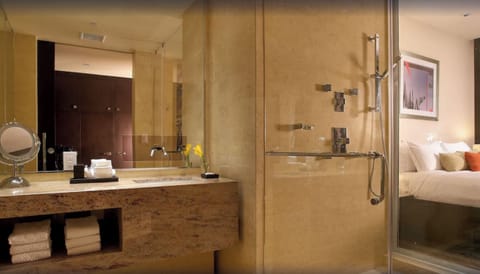 Bathroom with the essential kit provided!