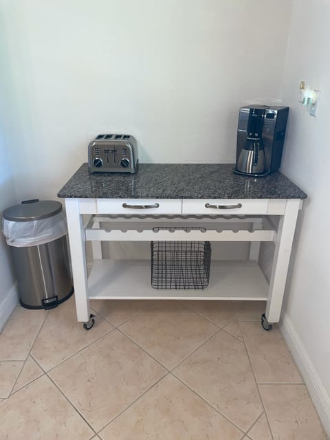 Breakfast bar in upstairs kitchen 