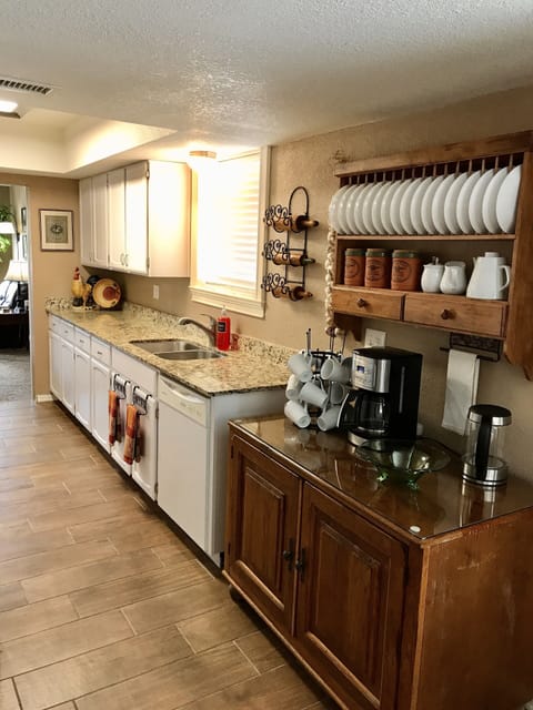 Coffee Bar looking into the Galley Kitchen from the Dining Room. 