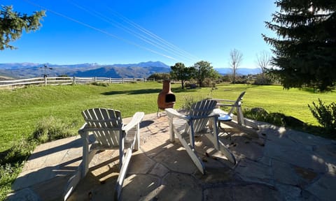 Scenic back yard view.