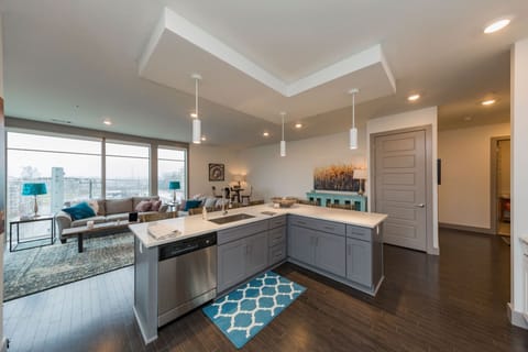 The kitchen is equipped with all of your basic kitchen utensil needs!