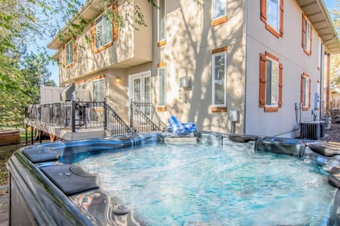 Private hot tub great for relaxing after a day on the mountain