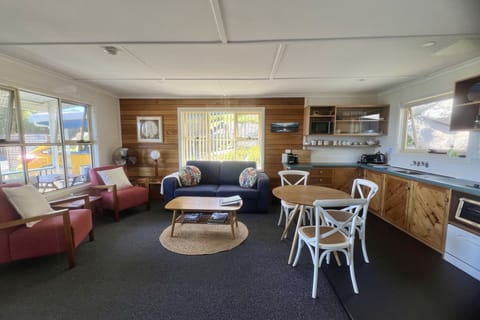 Beautiful cottage decor of the living dining kitchen area