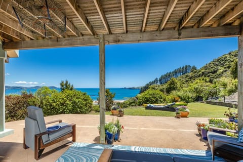 Sunshine, blue skies and a fantastic view to enjoy and relax