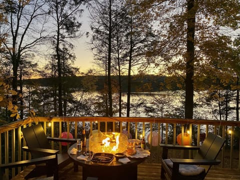 Enjoy the outdoors with gas fire pit and tons of comfortable seating