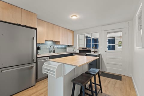 The door in the photo is to the sunroom.