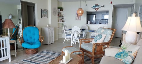 Living and dining areas