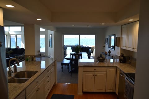 View to lake from kitchen