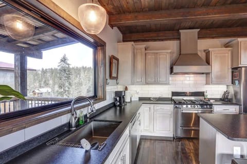 Main floor kitchen with gas stove