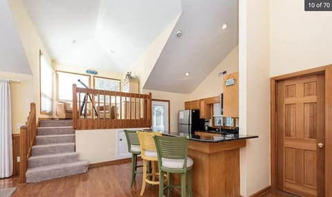Loft overlooking the kitchen/dining/living room