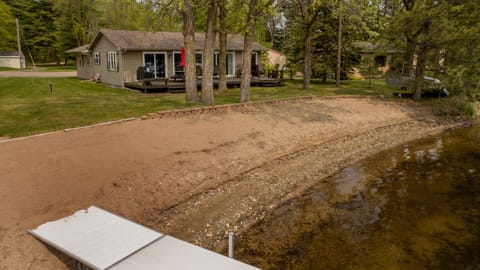 The flat sandy beach is a great place for family to hang out!