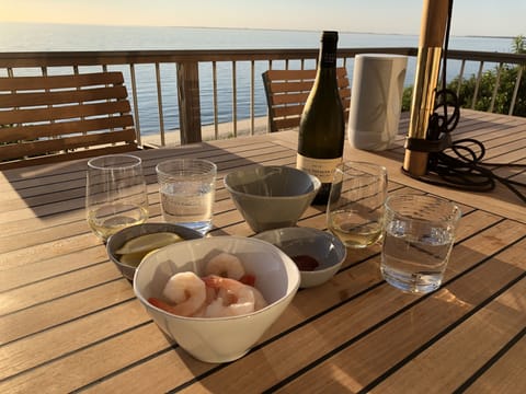Have a sunset dinner on the deck!