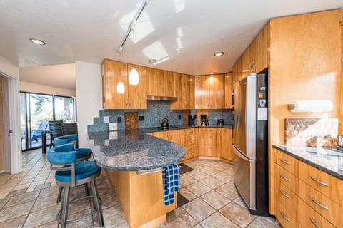 The kitchen comes prepared with all standards stainless steel appliances