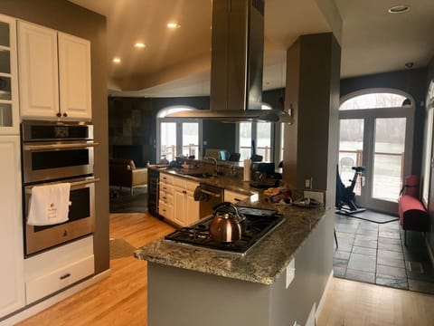 Open kitchen/living room. Great for entertainment and amazing river views