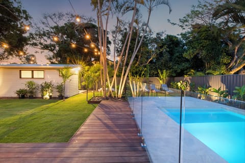 backyard, looking towards the pool and Basketball 