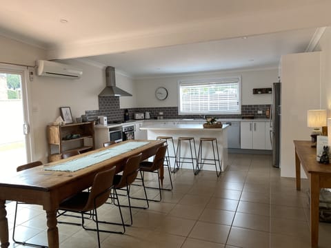 Kitchen and dining room.
