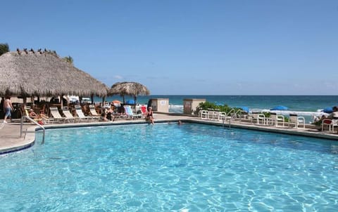 Large pool located at the hotel ON THE BEACH