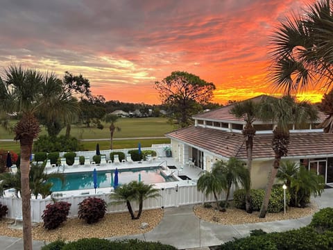 Pool at sunrise 