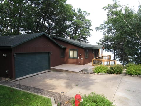 Main entrance on side deck