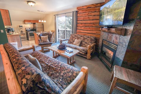 Living Room with Sliders to Deck