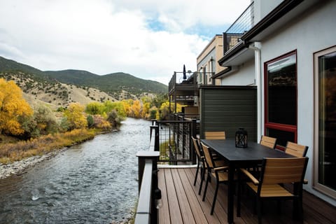 Patio that overlooks river