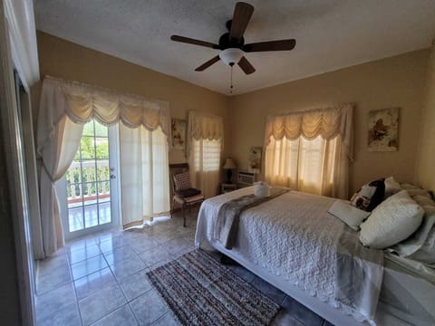 Bedroom looking out to the porch