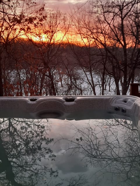 watch the sunset from the hot tub