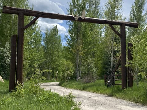 Archway at the beginning of our driveway