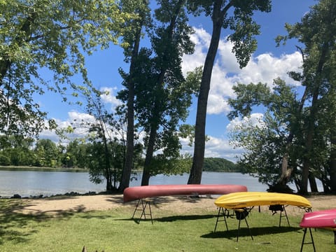 The Hudson River in your backyard! Walk down the lawn to your private beach!